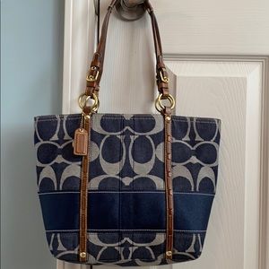 Navy Blue Coach Purse